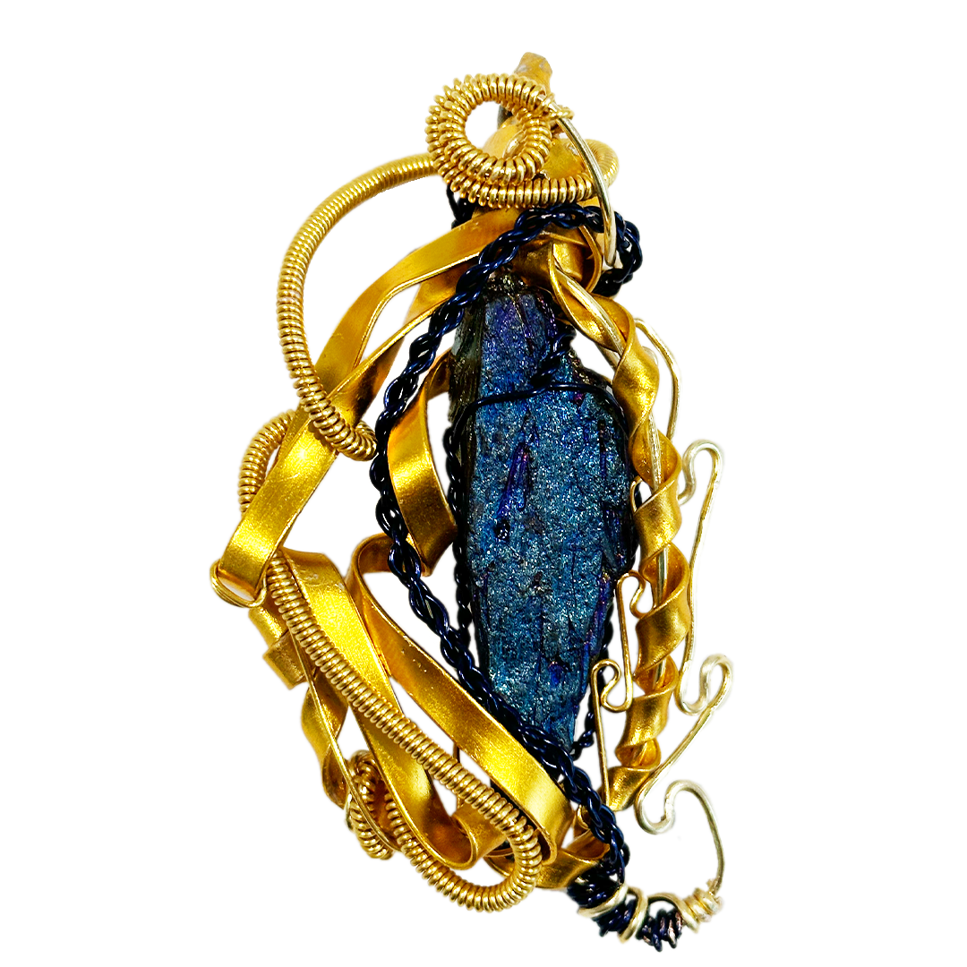 Titanium Black Kyanite "Philosophers Stone"